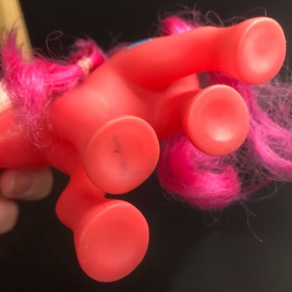 colorful horse lot of 4 little pony horse toy vinyl figures blue pink orange - Picture 8 of 8